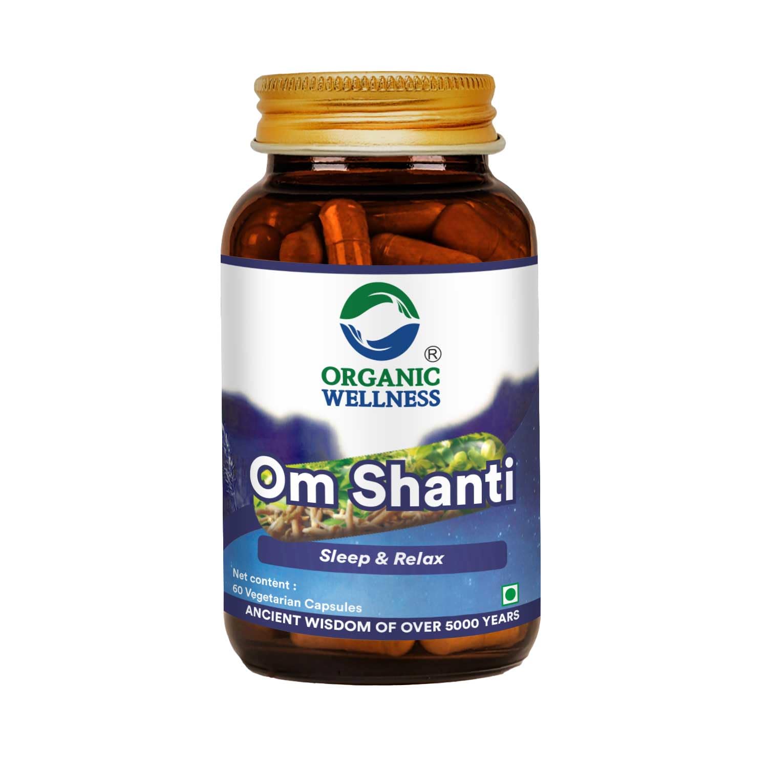 Organic Wellness - Om-Shanti Capsule | Ayurvedic Capsule | Peaceful Sleep | Calm