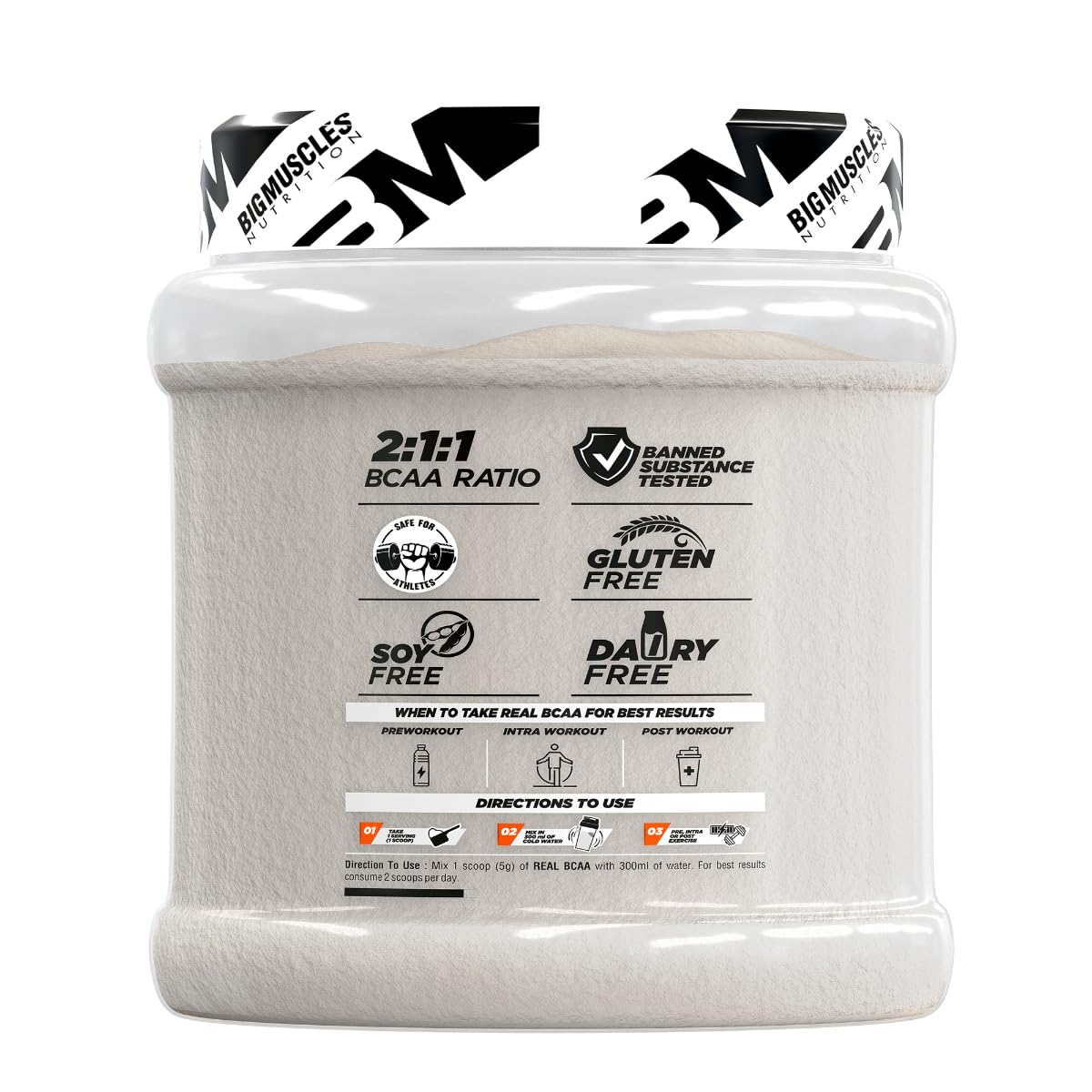 Bigmuscles Nutrition Real BCAA with Electrolytes [50 Servings, Tropical- image 5