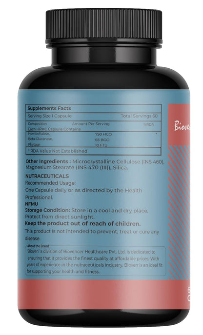 Biovencer Enzyme Restore | Provides Enzymes Found in Uncooked Food | Helps to Reduce Indigestion | Highly Concentrated | Have High Activity Level | Pack of 60 Veg Capsules