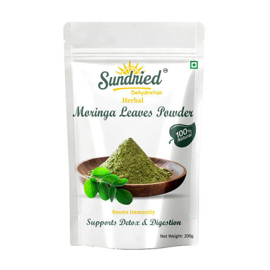 Sundried Dehydration Moringa Leaves Powder 200 gm | From Pure Drumstick Leaves Good for Immunity, Digestion, Skincare and Haircare, Murungai Powder for Energy, Rich In Vitamins & Minerals Super Food