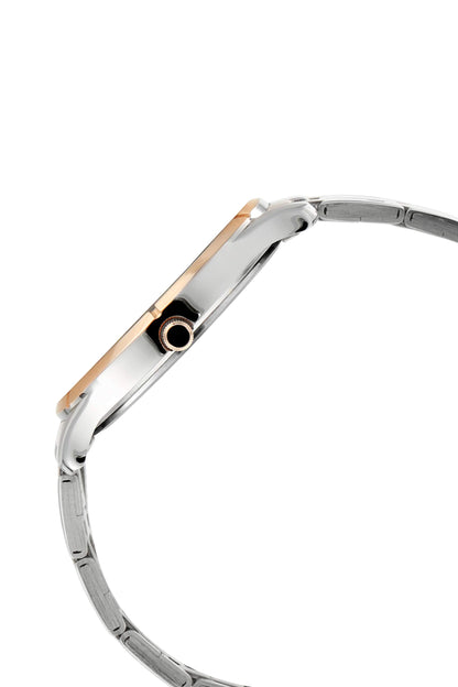 Titan Bandhan Quartz Analog with Date White Dial Two Toned Silver and Rose Gold Stainless Steel Strap Watch For Couple - NT17752481KM01