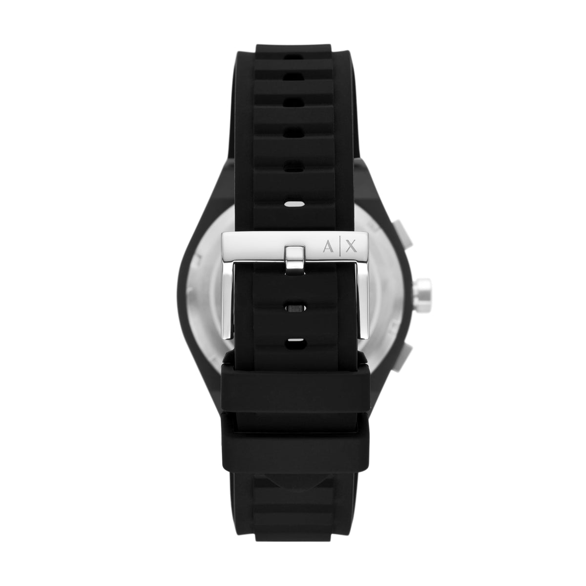 Armani Exchange Silicone Analog Black Dial Men Watch-Ax4161, Black Band