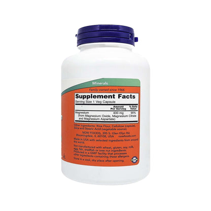 Now Foods Magnesium Capsules 400 mg - 180 Capsules