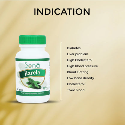Sona Health Care Karela Capsules for Diabetes 60 Capsules (Pack Of 2)