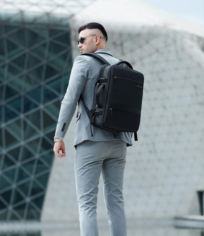 Arctic Hunter Travel Backpack 17.3 inch Laptop Compartment 35L Expandable Design Toiletry Pouch 180° Opening Colthing Pocket 2 in 1 Convertible Bag