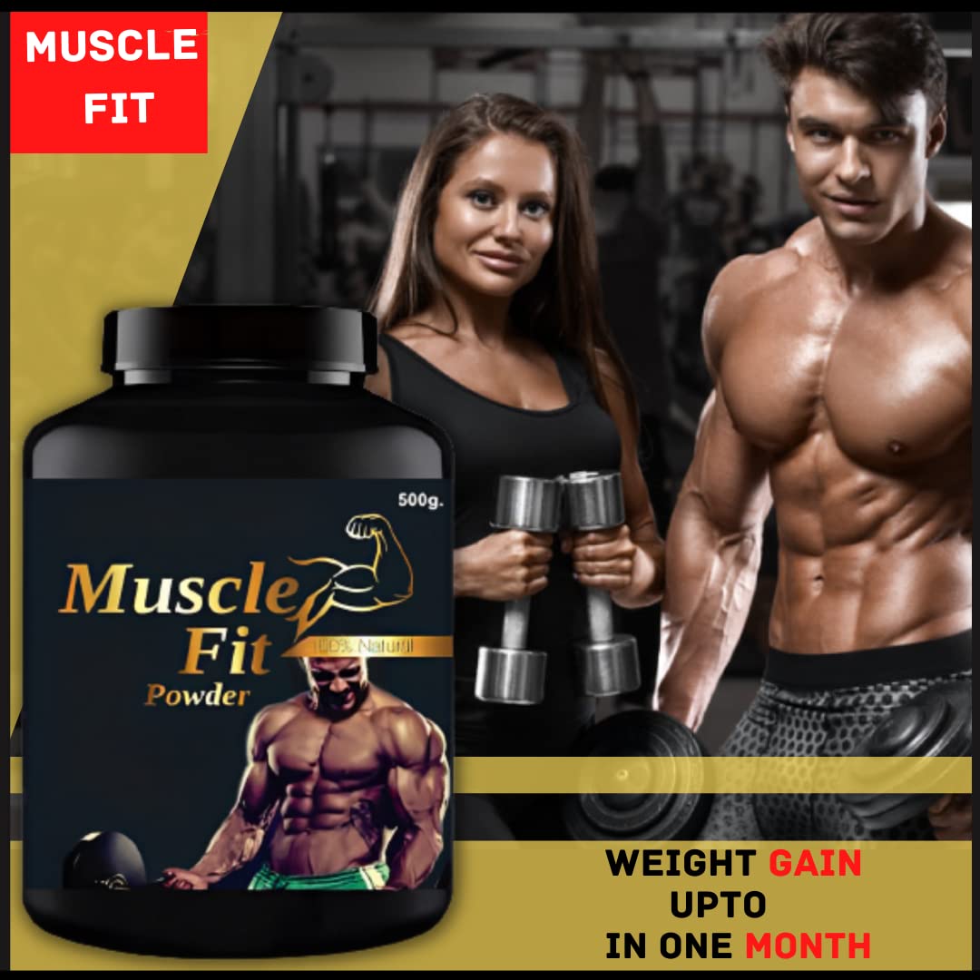 Muscle Fit | Weight Gain Supplements | Growth Body Muscle | Body Weight Growth | Ayurvedic Product | 500g | Pack of 1