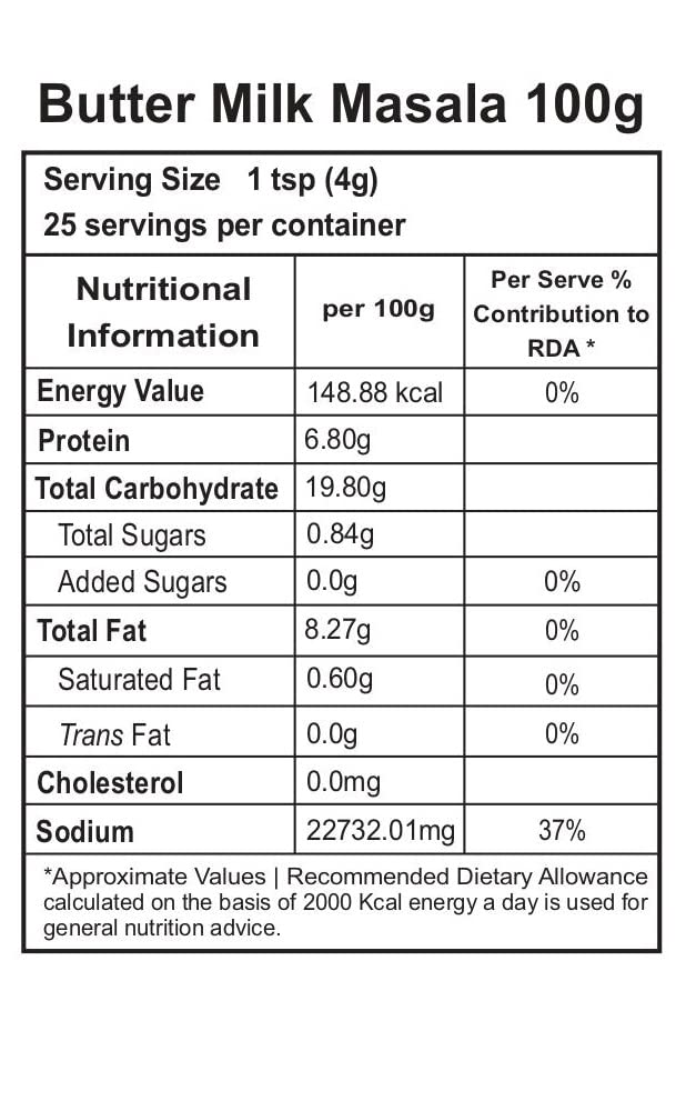 GAJANAND Roasted Buttermilk Masala Powder, 100gm (Pack of 3) / Gujarati Chaas (Chhaas) Masala