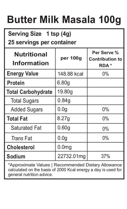 GAJANAND Roasted Buttermilk Masala Powder, 100gm (Pack of 3) / Gujarati Chaas (Chhaas) Masala