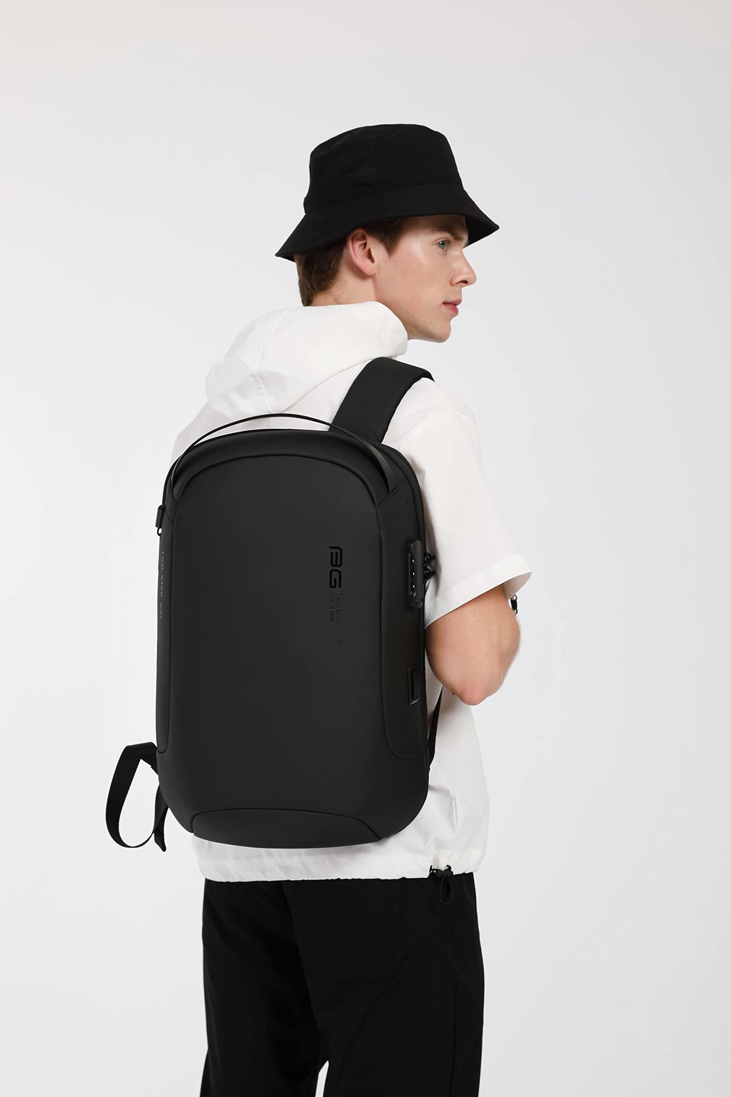 Red Lemon Bange Swiss Alpine sami Water-Resistant Anti-Theft Unisex Travel Laptop Backpack For Men's And Women's With Usb Charging And Password Number Lock (Black) (Medium Size), 20 Litre