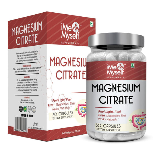 iMeMyself Magnesium Citrate Capsules - 30 Count | Dietary Supplement for Daily Wellness