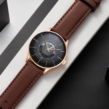 Titan Black Dial World Time with Date Stainless Steel Strap Analog Watc- image 4