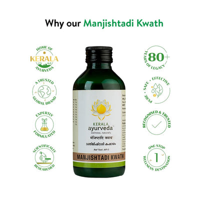 Kerala Ayurveda Manjishtadi Kwath 200 Ml With Manjishta, Triphala, Gudu- image 2