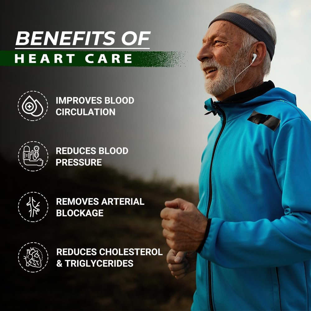 Divya Himalayan Plant-Based Heart Care Supplement, 60 Tablets, Cardiovascular Health, Cholesterol Support, CoQ10, Non-GMO, Vegan, Gluten-Free