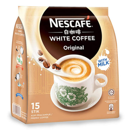 Nescafe Ipoh White Coffee Original (15 Sachets) - "Oh So Creamy" Premix Instant Coffee Deliciously Milky, Creamy & Aromatic Coffee With A Rich Layer Of Foam Just Mix With Water - Instant, Bag, 0.68 Kg