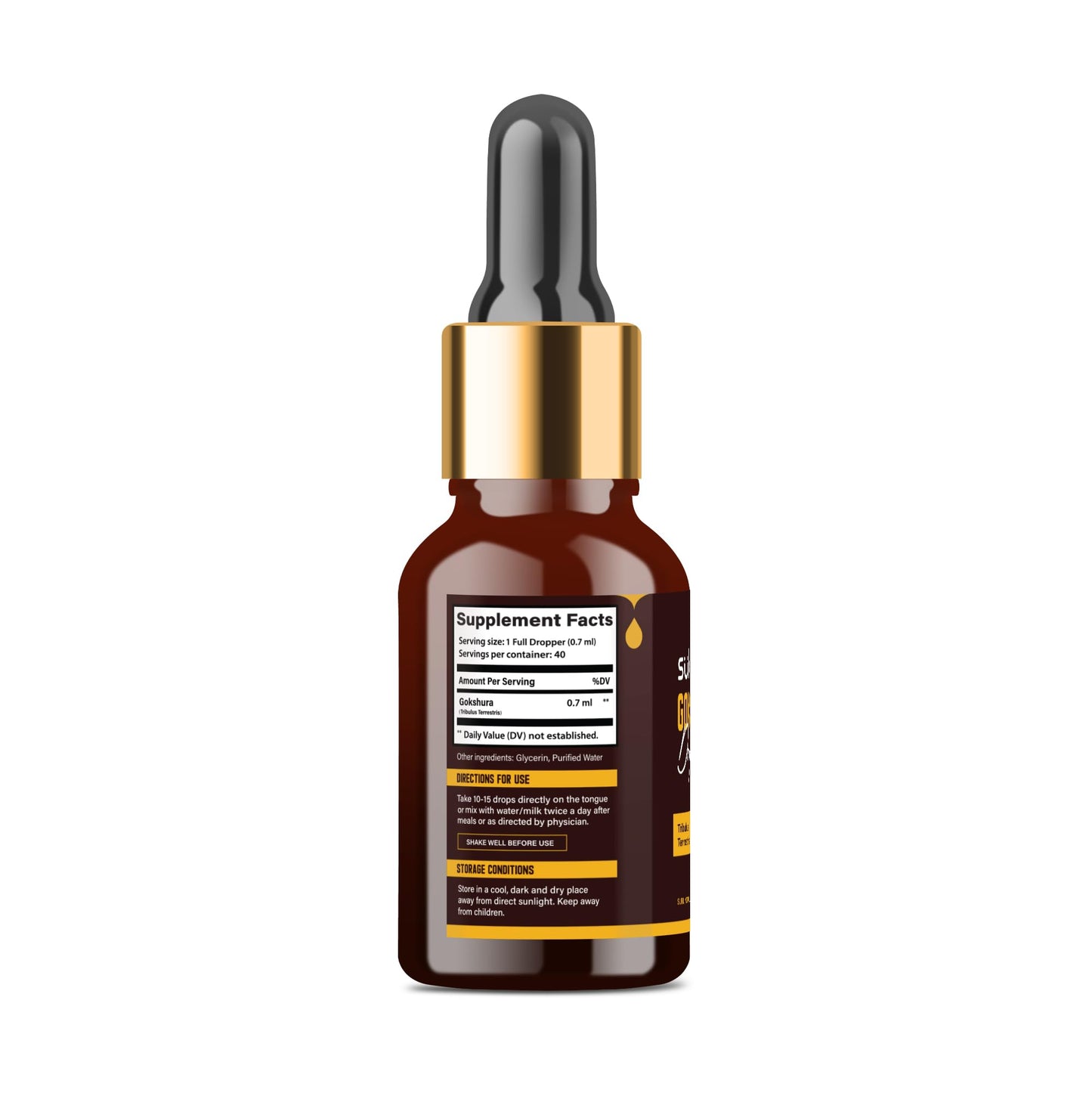 Sukham Gokshura Liquid Drops- TTT 120 Tribulus Terrestris | 3rd Party Lab Tested | For Recovery & Performance - 30ml (40 Servings) Enriched with Saponins & Flavonoids, Alcohol-Free Liquid Concentrate