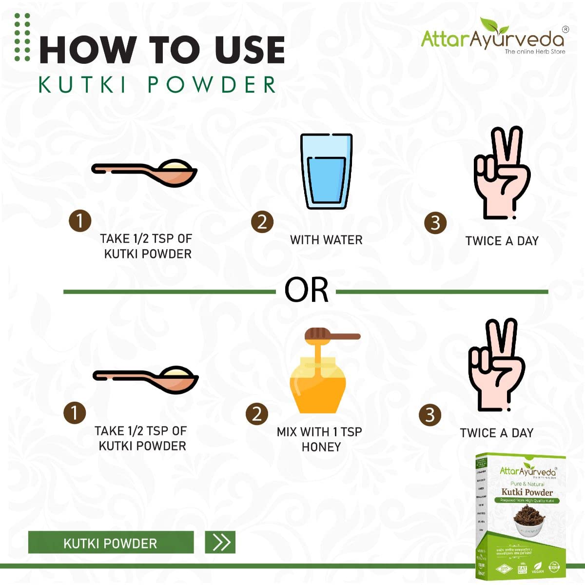 Attar Ayurveda Kutki Powder 100 gm - For Liver support, Detox, Blood su- image 3