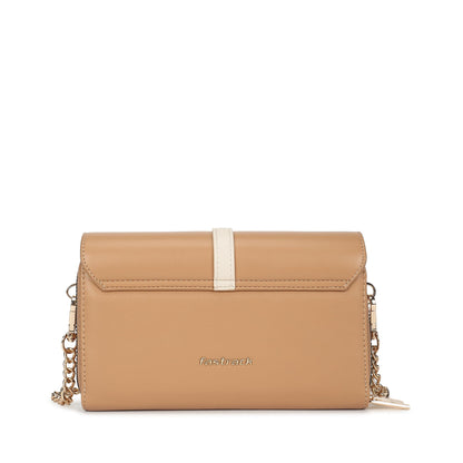 Fastrack Buckle Belle Sling | Faux-Leather Women’s Handbag | Buckle-Detail Flap, Two Compartments, Card Slots, Zipper Pocket & Chain Strap