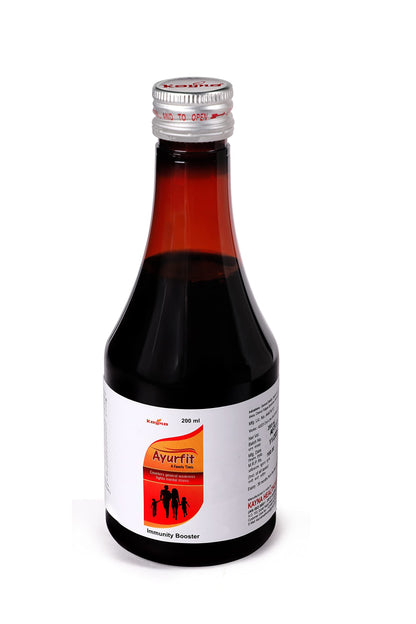 Kayna Ayurfit Syrup Is an Immunity Booster Which Consists of Many Vitamins, Minerals, Iron Elements Which Provides Energy and Strength (200 ML)