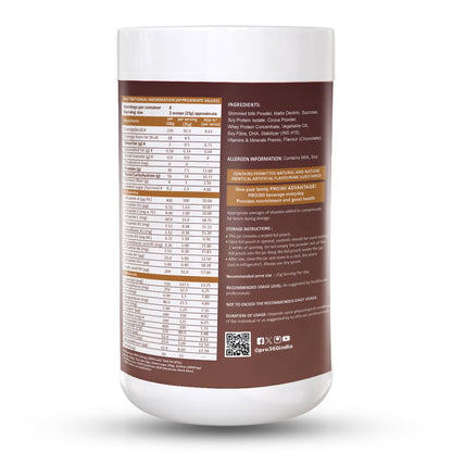 Pro360 Classic Daily Wellness Nutritional Protein Supplement Powder for Men and Women - Instant Beverage Mix - 200+200g (Chocolate) Pack of 2