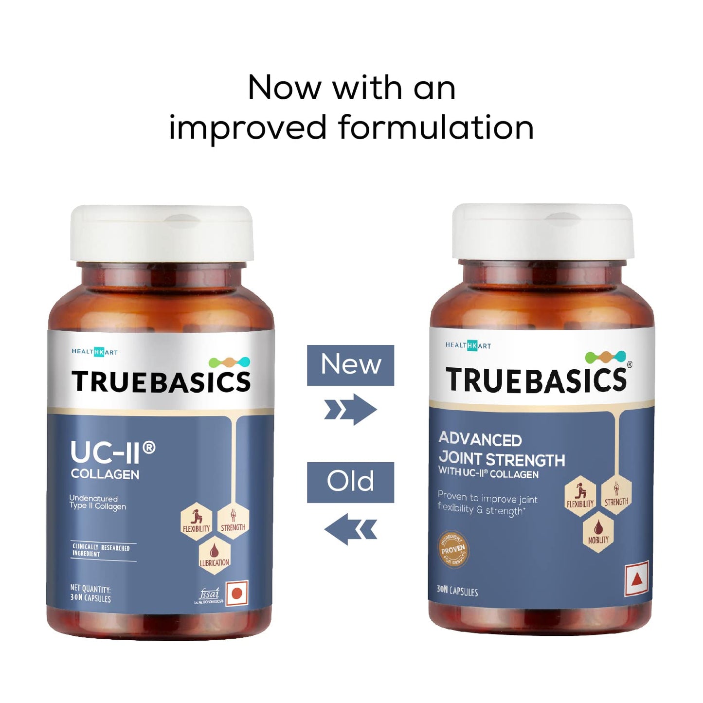 TrueBasics Advanced Joint Strength with UC-II Collagen 40mg (30 Capsules) | With Clinically Researched Ingredient | For Joint Strength, Flexibility and Mobility