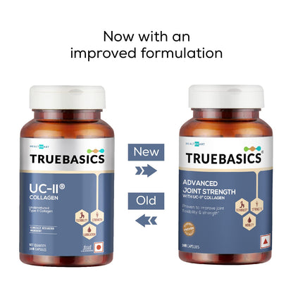 TrueBasics Advanced Joint Strength with UC-II Collagen 40mg (30 Capsules) | With Clinically Researched Ingredient | For Joint Strength, Flexibility and Mobility