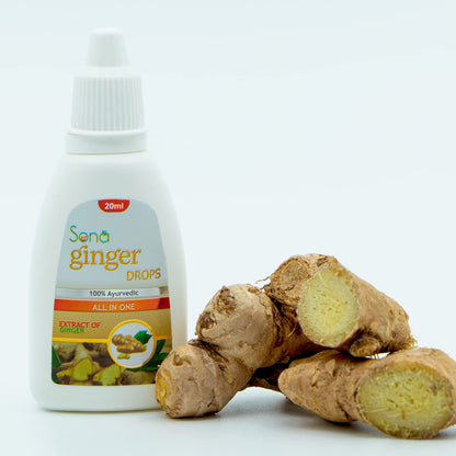 Sona Healthcare Ginger Drops an Ayurvedic Herbal Drops to Boost Immunity and Strength, Cold & Cough- (20ml) - Pack of 2