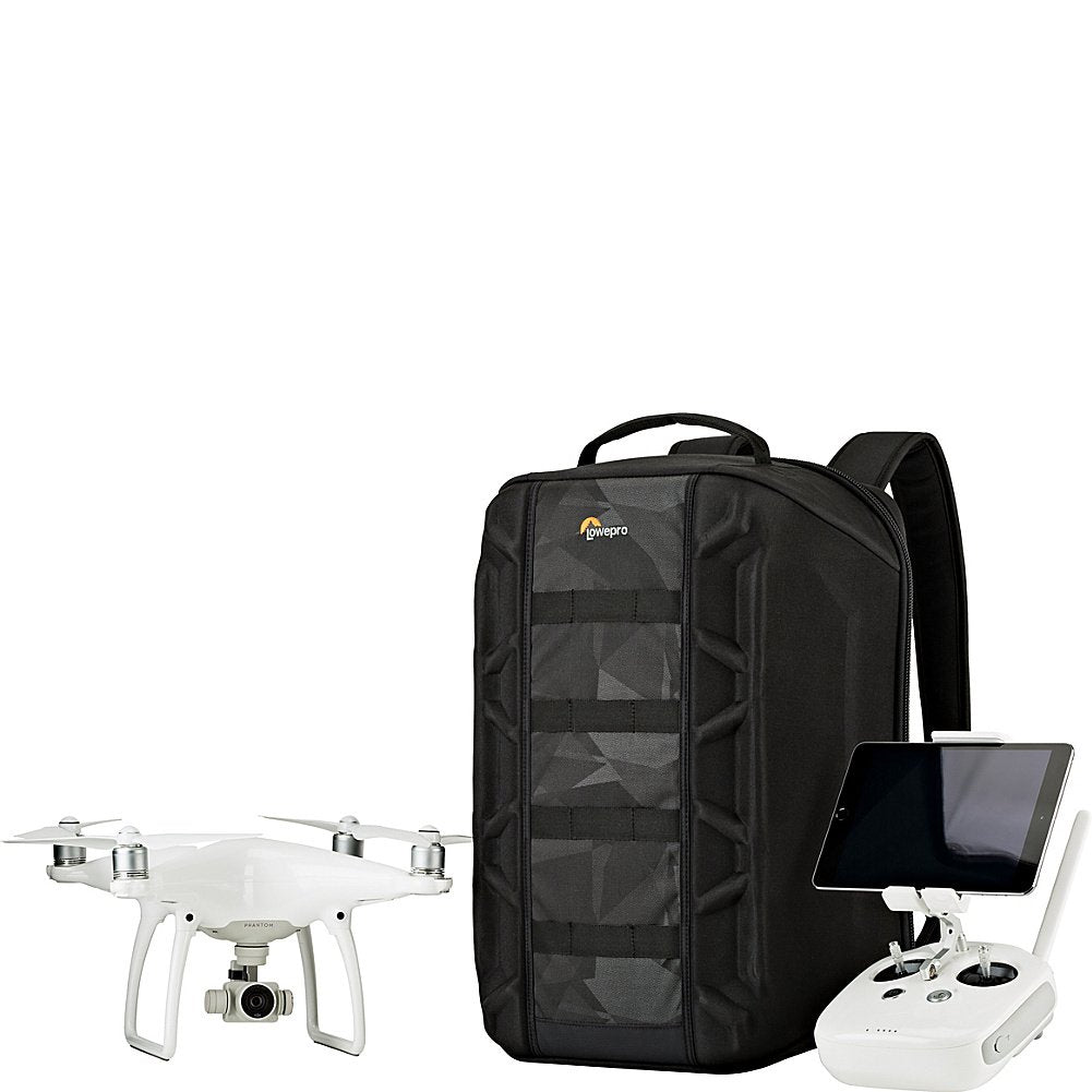 Lowepro 3 Compartments Droneguard Bp 400 - Lightweight Professional And Commercial Drone Backpack For Dji Phantom Series 1-4 Drone, Laptop, And Tablet., Black, 2 Litres