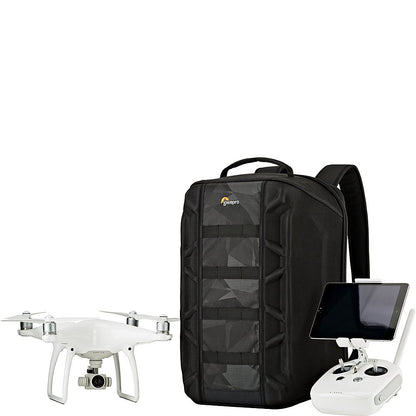 Lowepro 3 Compartments Droneguard Bp 400 - Lightweight Professional And Commercial Drone Backpack For Dji Phantom Series 1-4 Drone, Laptop, And Tablet., Black, 2 Litres