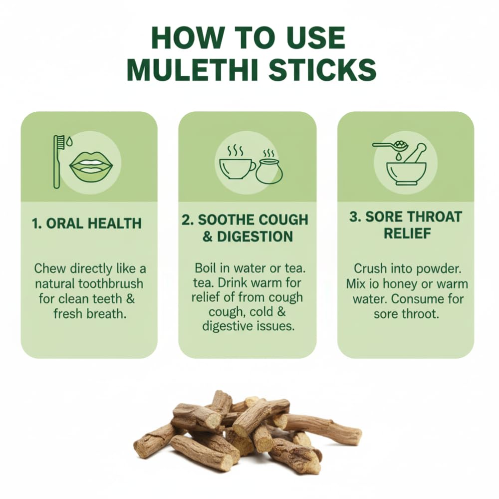 UNICOSA Ayurveda Natural Mulethi Stick (Yastimadhu / Licorice Sticks) 800g (200g x 4 Packs) for Hair, Skin, and Health Care glycyrrhiza glabra powder/licorice Powder | No Added Preservatives Mulethi Stick 800GM | Herbal Licorice Root | Ayurvedic Mulethi f