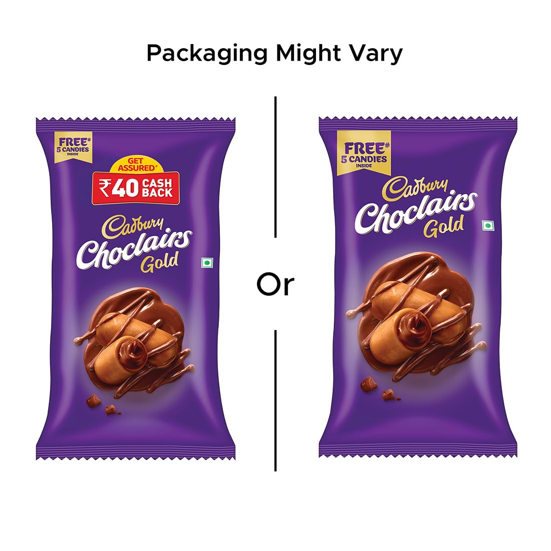 Cadbury Choclairs Gold Candy, 588 g (105 Candies)