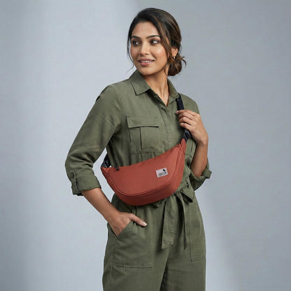 COUNSELOR Sling Bag for Women, Half Moon Sling Bag, Crossbody Bag, Side Bag for Travel, Office, College, Daily Use, Adjustable Strap, Shoulder Bag for Phone, Wallet, Keys ZUKI (Rust)