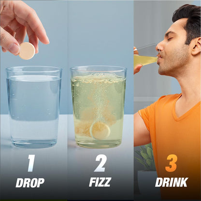 Fast&Up Reload Zero - Zero Sugar Instant Energy & Hydration Drink - Lime Lemon Flavour - 25 Effervescenet Tablets