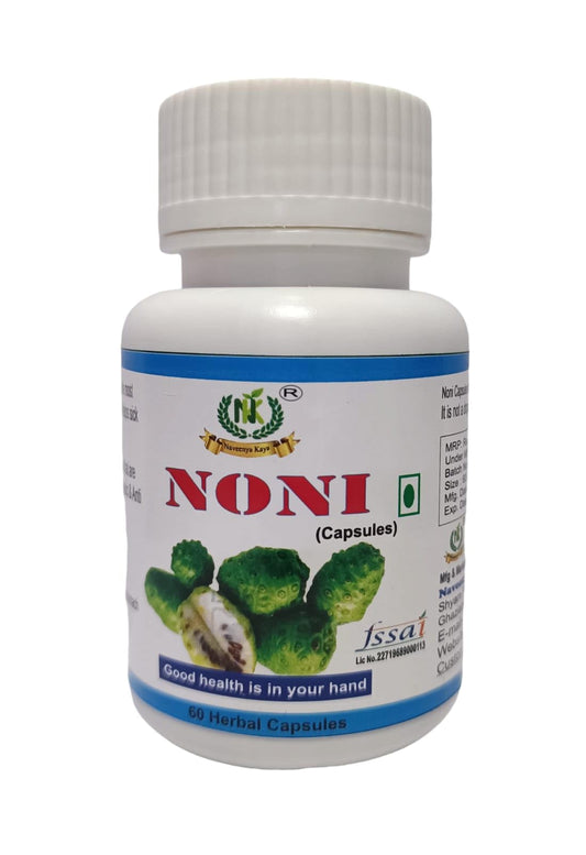 NAVEENYA KAYA HEALTHCARE Noni Capsule Herbal Supplement with Pure Noni Fruit Extract, Ocimum Tenuiflorum, Garcinia Indica, and Centella Asiatica