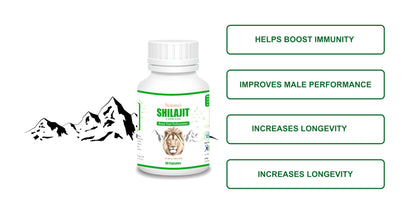 Nestona's SHILAJIT Capsules | Boost Your Performance | Pure and Natural | 100% Organic | Himalayan Shilajit | (60 Capsules)
