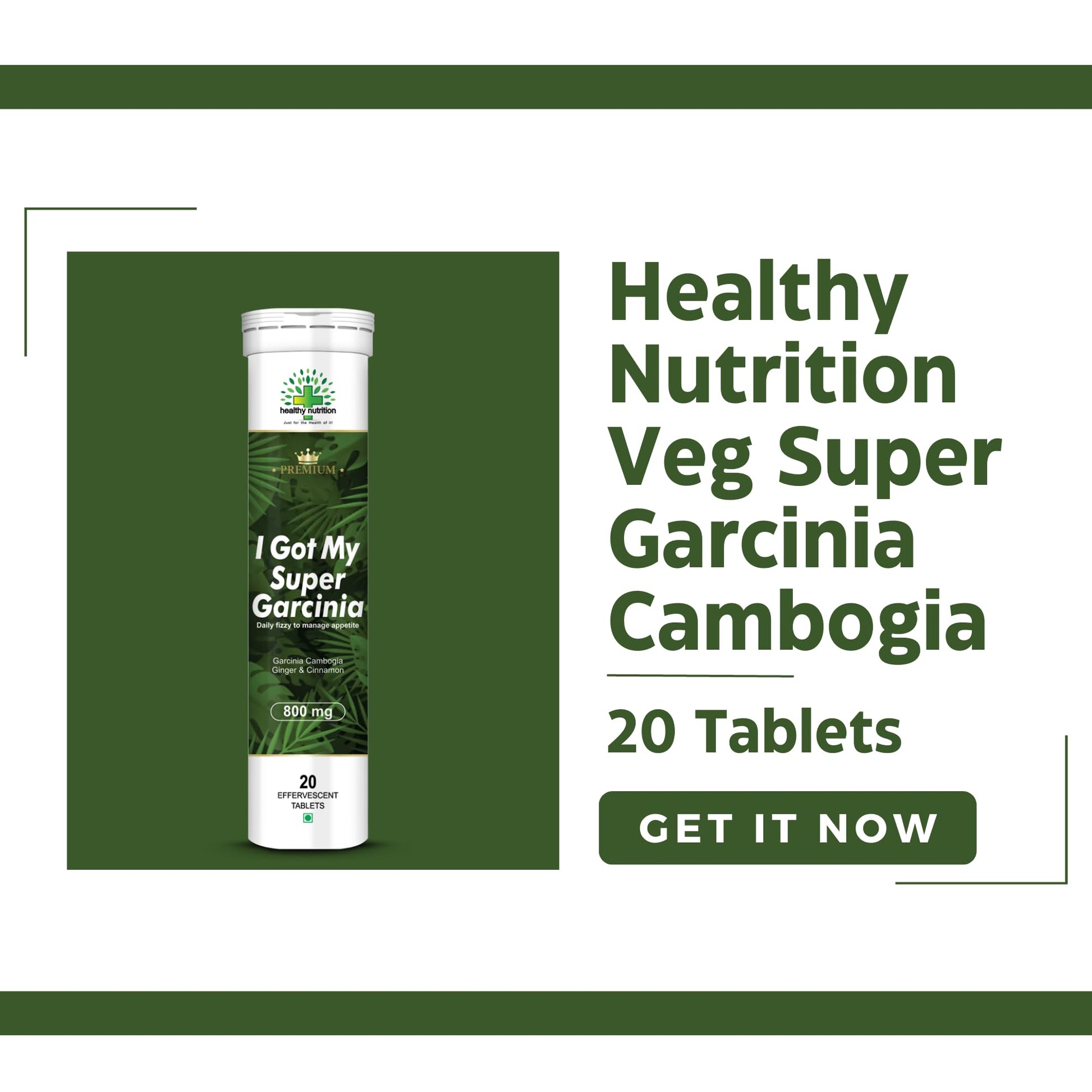 Healthy Nutrition - Just for the Health of it Veg Super Garcinia Cambog- image 2