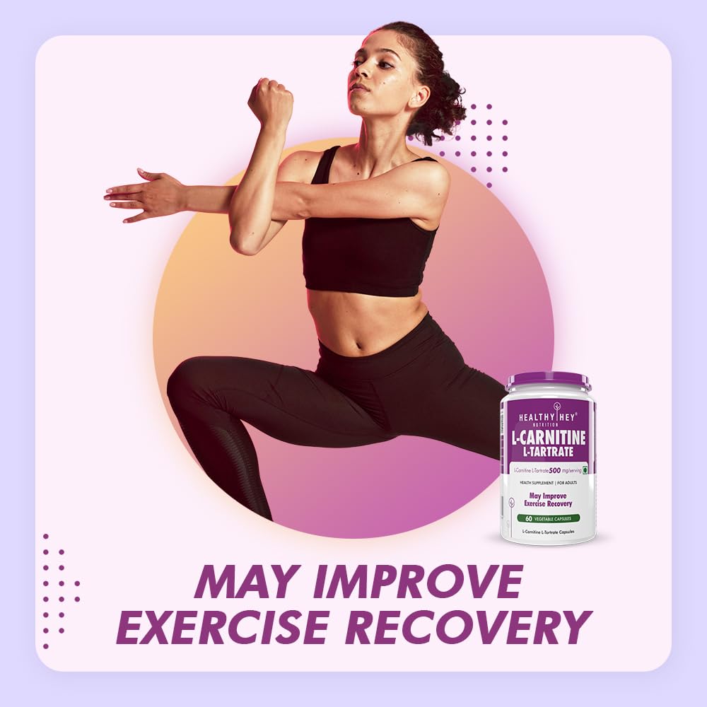 HealthyHey L-Carnitine & L-Tartrate (LCLT) - 60 Vegetable Capsules (Pac- image 5