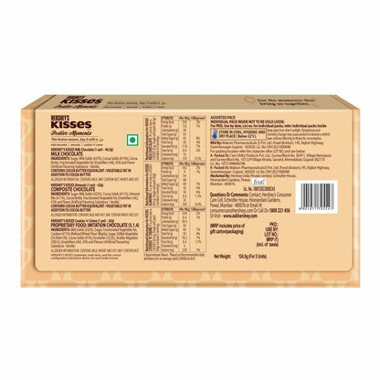 Hershey’s Kisses Diwali Chocolate Tin Gift Pack | Melt-in-Mouth Milk, Almond & Cookies n Crème Chocolates | Festive Gifting Box | 124.5gm