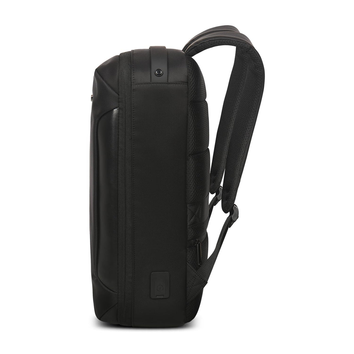 CARLTON Laptop Backpack with Front Access Pocket, Trolley Sleeve, Flush USB Port & Water Resistant Fabric | Ferrous Black | Bradford