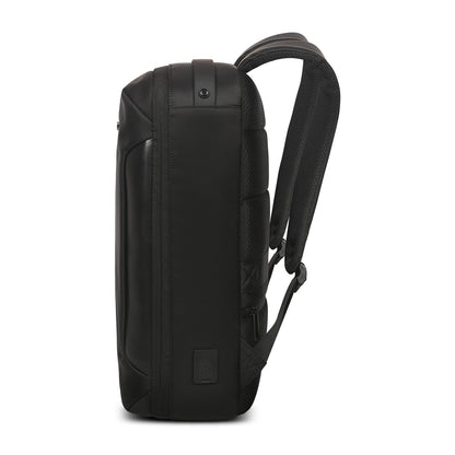 CARLTON Laptop Backpack with Front Access Pocket, Trolley Sleeve, Flush USB Port & Water Resistant Fabric | Ferrous Black | Bradford