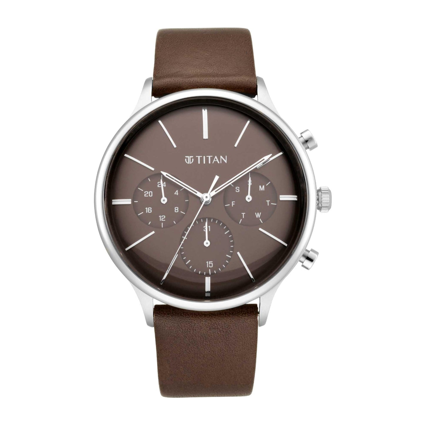 Titan Light Leathers IV Analog Brown Dial Men's Watch-90134SL02/NP90134SL02