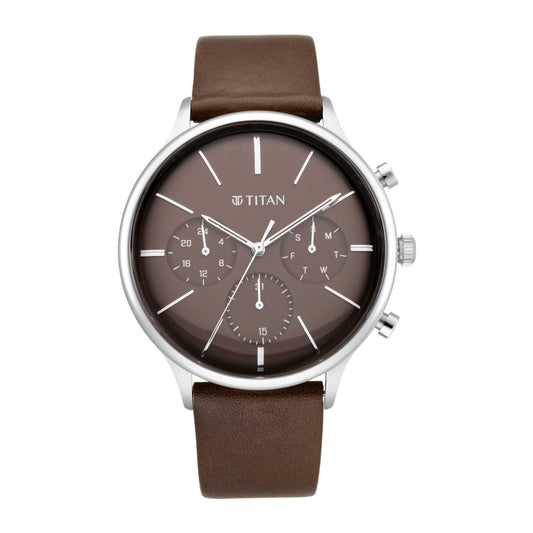 Titan Light Leathers IV Analog Brown Dial Men's Watch-90134SL02/NP90134SL02