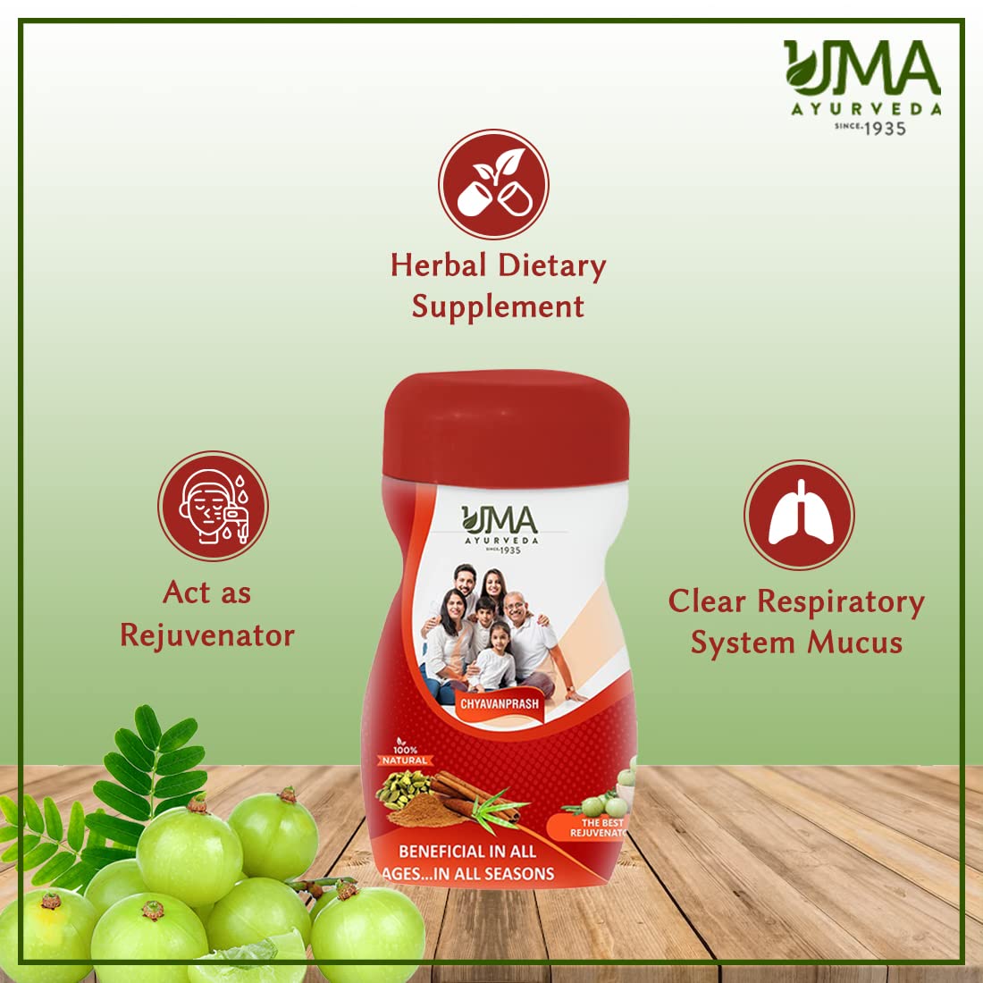 Uma Ayurveda Chyawanprash 500 gms - Herbal Immunity Support for all age- image 3