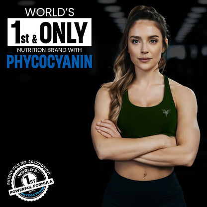 Bolt Biozyme Plant Protein | Vegan Protein with Superfood PHYCOCYANIN and Ayurvedic Herbs | Complete Amino Acid Profile for muscle Support and Recovery | 500gm, 14 Servings | Piedmont Chocolate