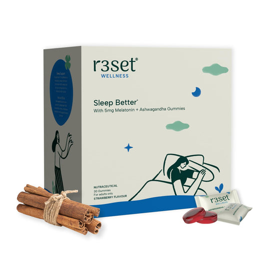 R3SET Melatonin Sleep Gummies | Fall Asleep Faster, Stay Asleep Longer & Wake Up Refreshed | Non Habit-Forming Sleep Aid | 5mg Melatonin with Ashwagandha for Deep Sleep & Stress Relief – 30 Gummies