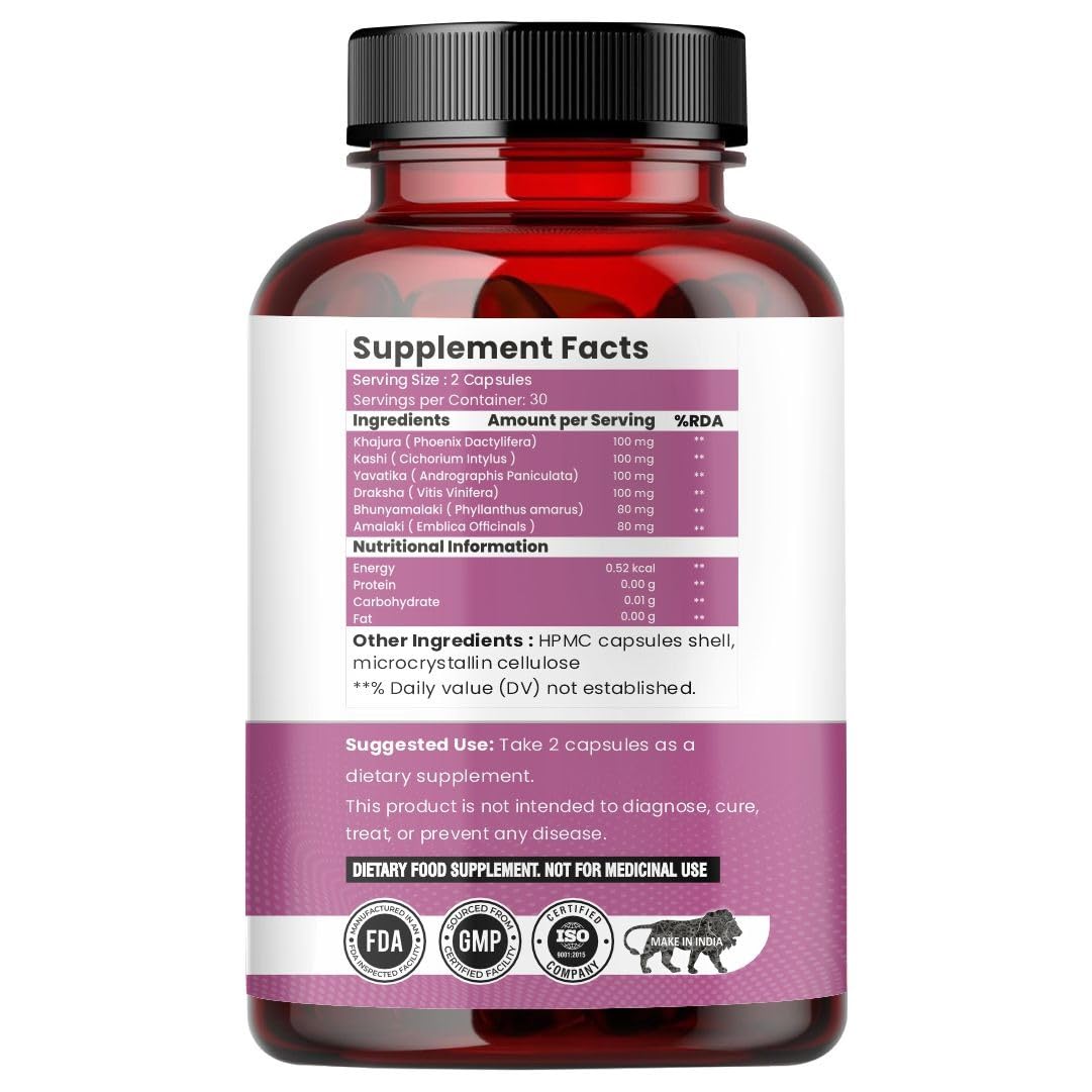 Raskam Party Well 60 Capsules- Anti Hangover Formula- Prevents hangover & Helps Support liver. Herbal Solution, Safe, Effective & Clinically Proven
