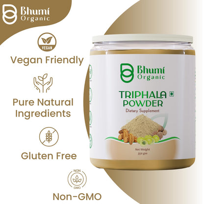 Bhumi Organic Triphala Powder 300g (10.58 Oz) | 100% Pure Ayurvedic Dig- image 6