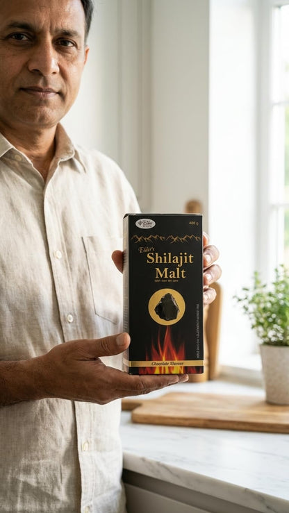 Elder's Shilajit Malt I For Energy, Endurance & Vitality I 100% Ayurvedic Vitality Formula I Pure Shilajit and Herbs I Chocolate Flavour Shilajit I Stamina and Strength Support 400gm