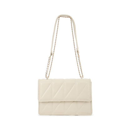 Fastrack Trendy White Sling Bag with Adjustable Straps | Faux-Leather Women's Handbags | Sling for Casual Carry | Sling for Casual Carry