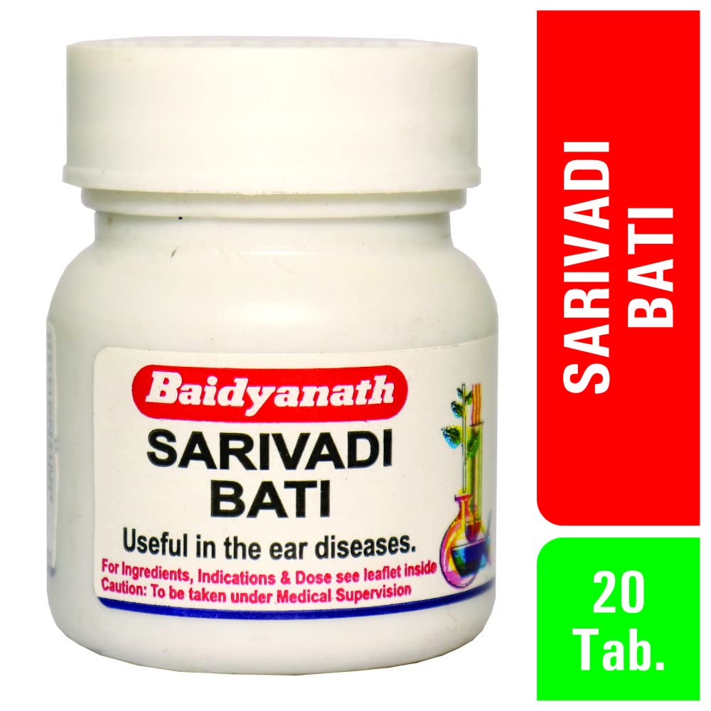 Baidyanath Asli Ayurved Sarivadi Bati | Ayurvedic Herbal Supplement | 20 Tablets (Pack of 2)