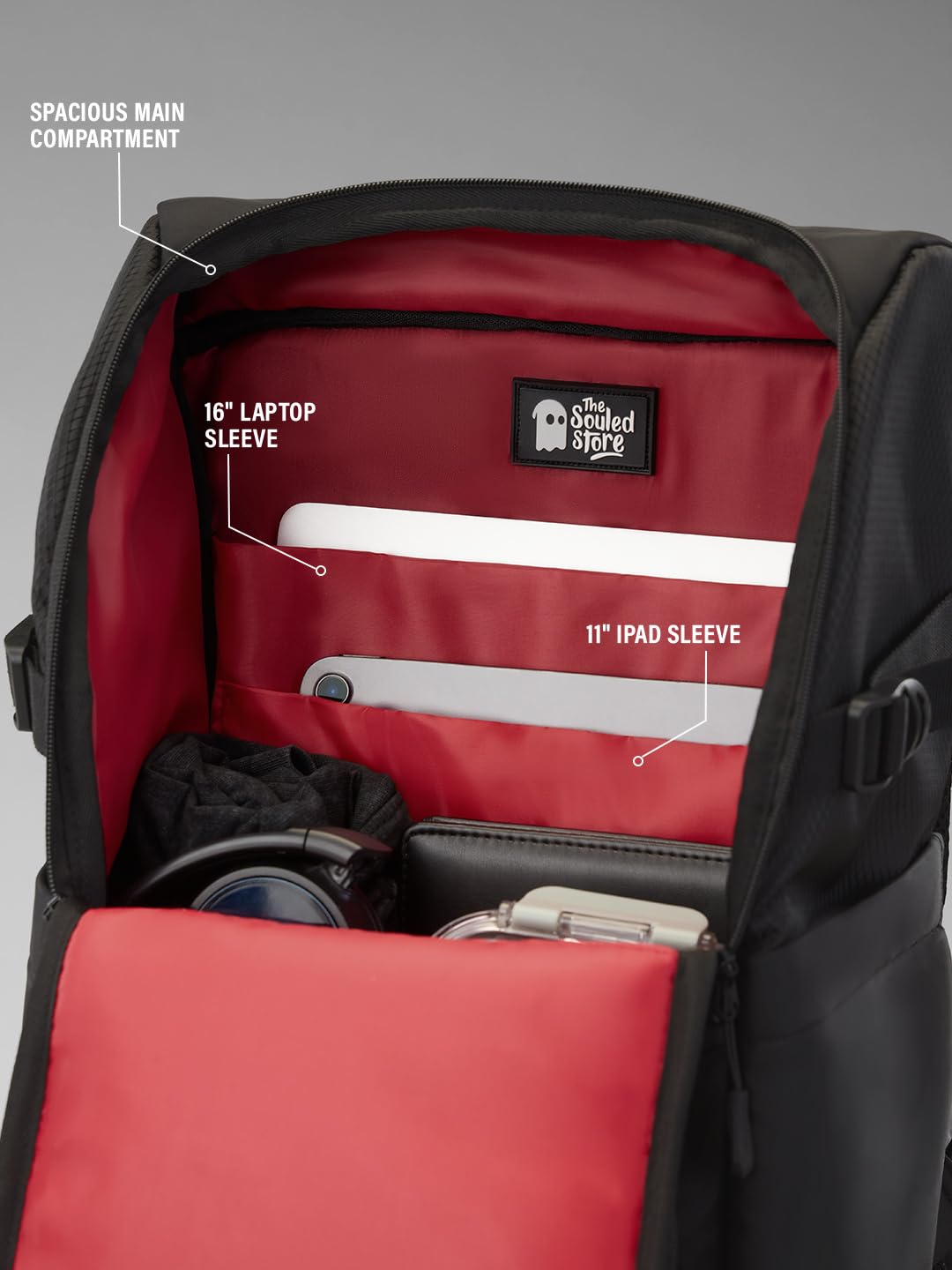 The Souled Store Thor: Mjolnir Backpacks | Official Marvel Merchandise | Premium Water-Resistant Laptop Bag with Hammer Graphic | Durable Urban Travel Rucksack for Men & Women | God of Thunder Edition